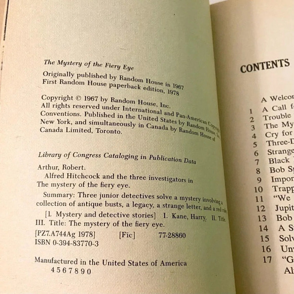 Vintage 1978 Alfred Hitchcock The Mystery Of The Fiery Eye Paperback - Picture 8 of 14